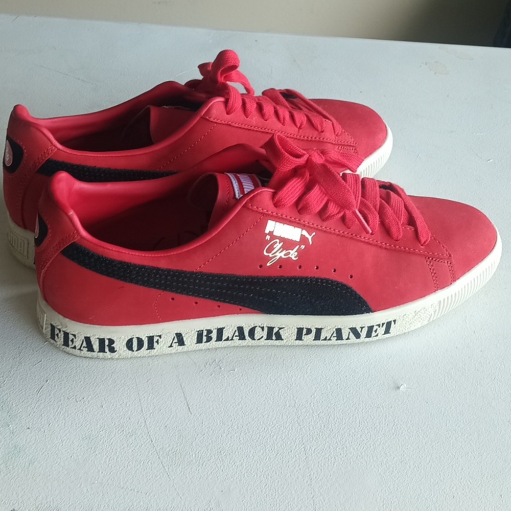 Puma Red Sneakers with Black and White Details